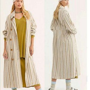 Free People Striped Duster / Trench